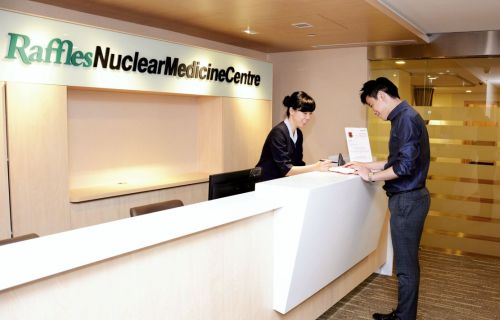 Lobby at Raffles hospital Singapore